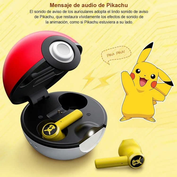 Audífonos Inalámbricos Hi-fi Bluetooth De Pokémon Pikachu