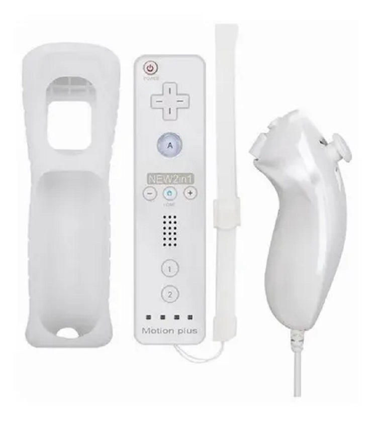Nintendo Wii Motion Plus - Mando A Distancia 2 En 1 Color Blanco