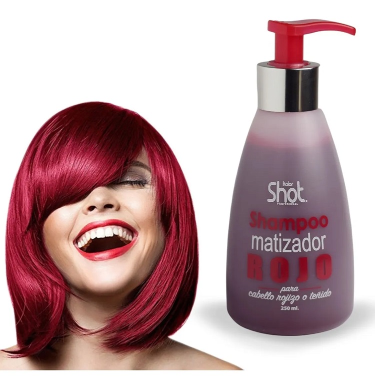 Shampoo Matizador Color Rojo Kolor Shot Profesional 250 Ml