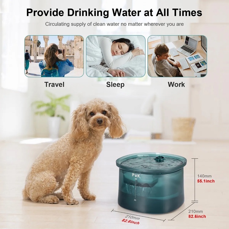 Fuente Agua Automática Silencio Para Perro Gato Mascotas