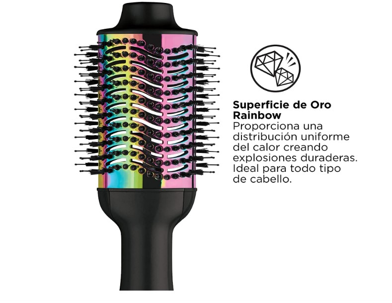 Cepillo Secador Revlon Salon One Step Pro Oval Oro Rainbow