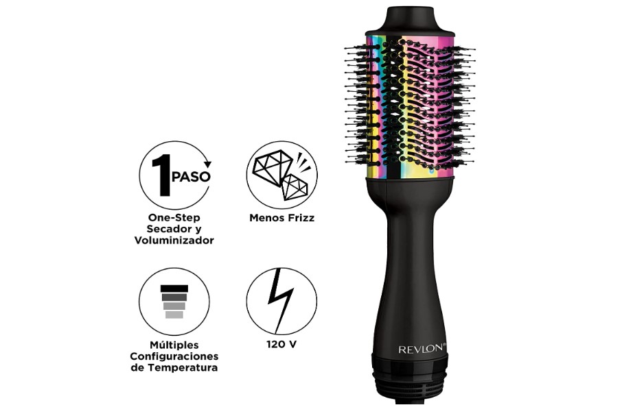 Cepillo Secador Revlon Salon One Step Pro Oval Oro Rainbow