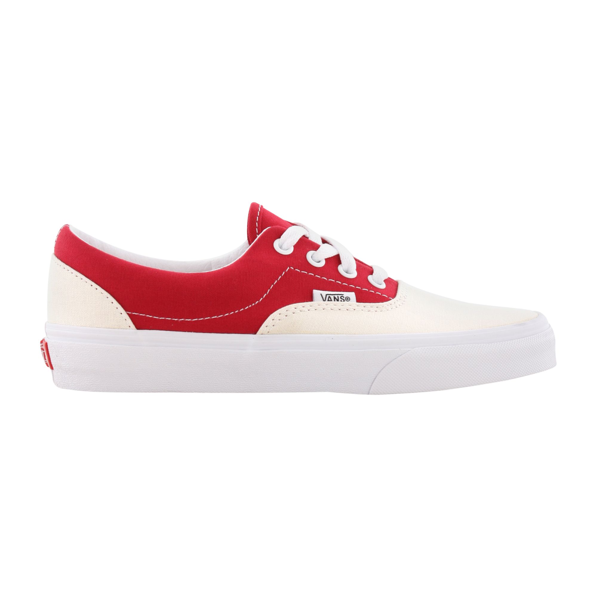 Tenis Vans Era Classic Beige con Rojo Unisex Originales 54F14FX