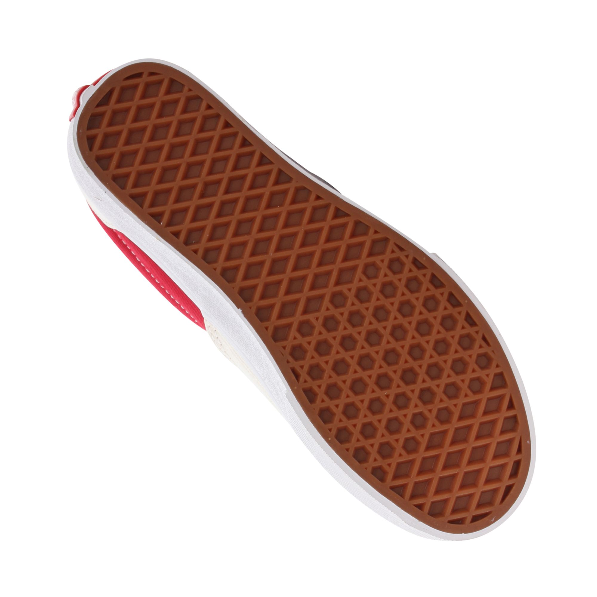 Tenis Vans Era Classic Beige con Rojo Unisex Originales 54F14FX