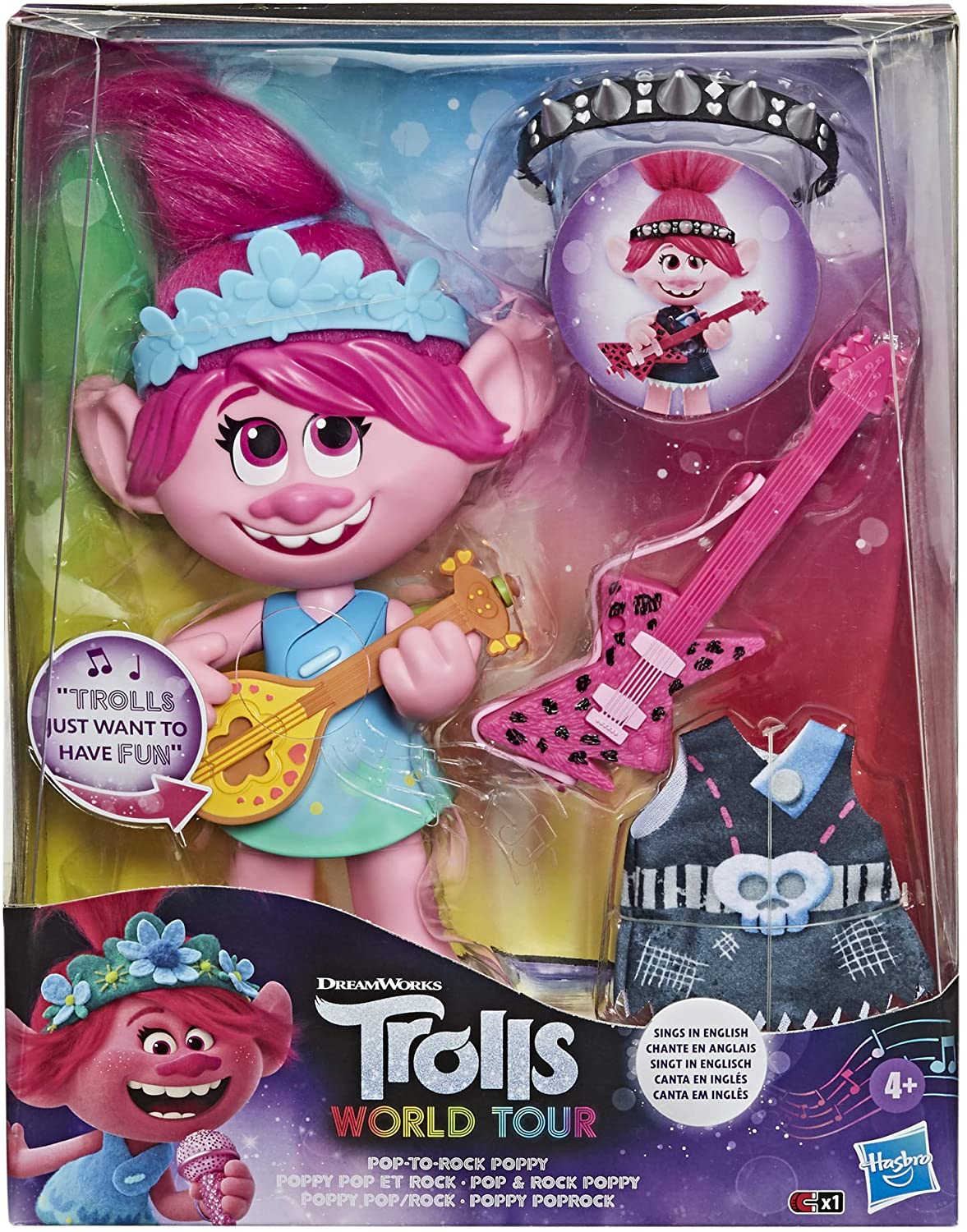 Trolls World Tour La Película Muñeca Pop & Rock Poppy