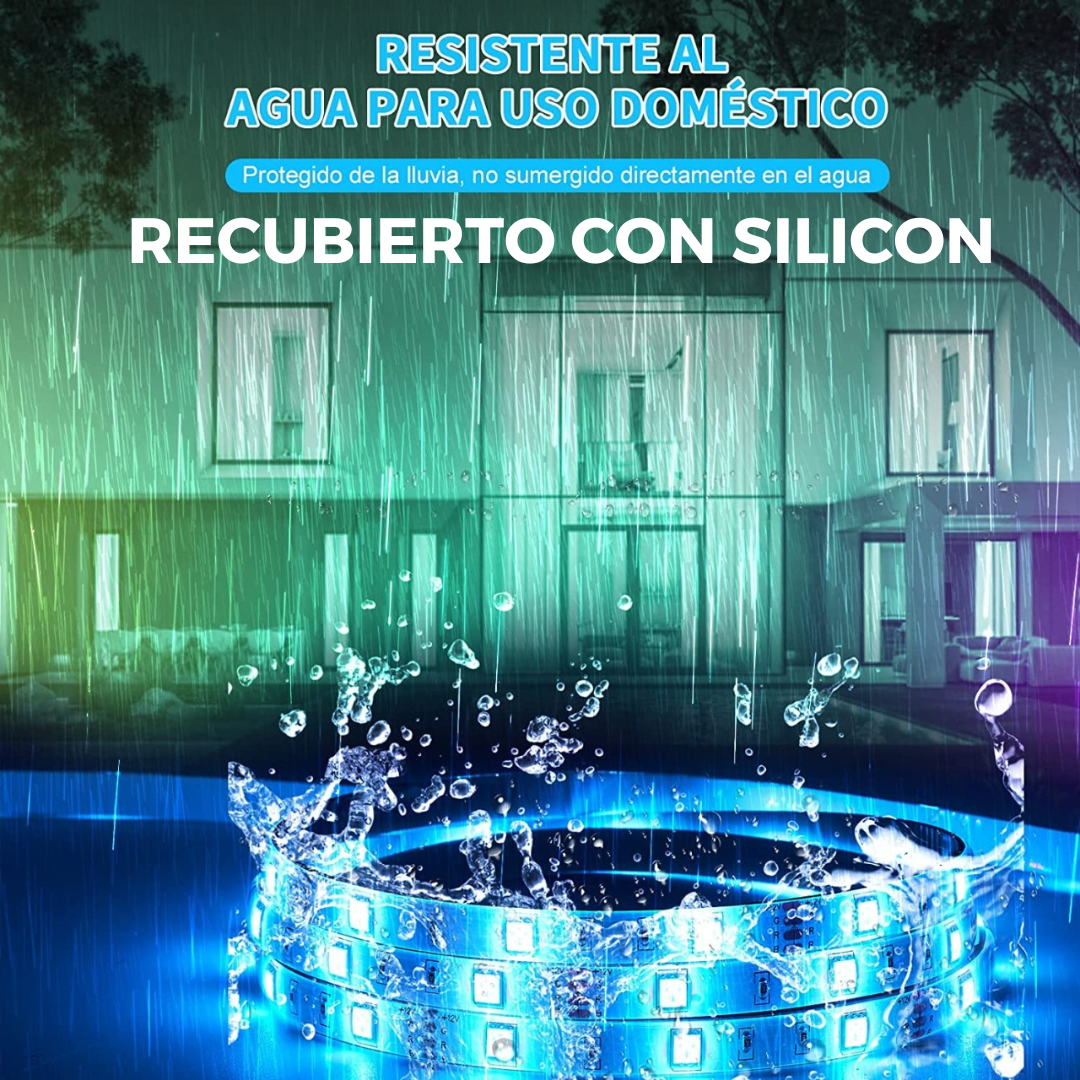 Tira Led Multicolor 3528 5 Metros Luces Para Decoración Interior y Exterior Anti Agua Dosyu