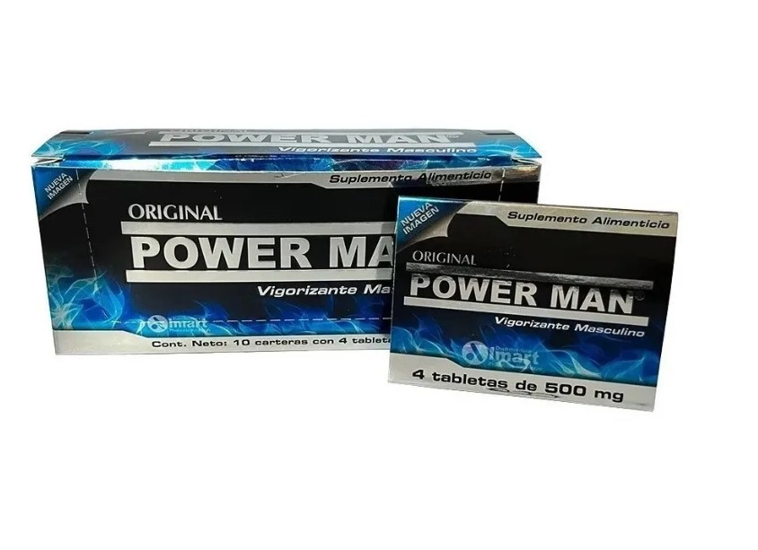 Power Man Vigorizante Pastilla 4 Tabletas De 500 Mg