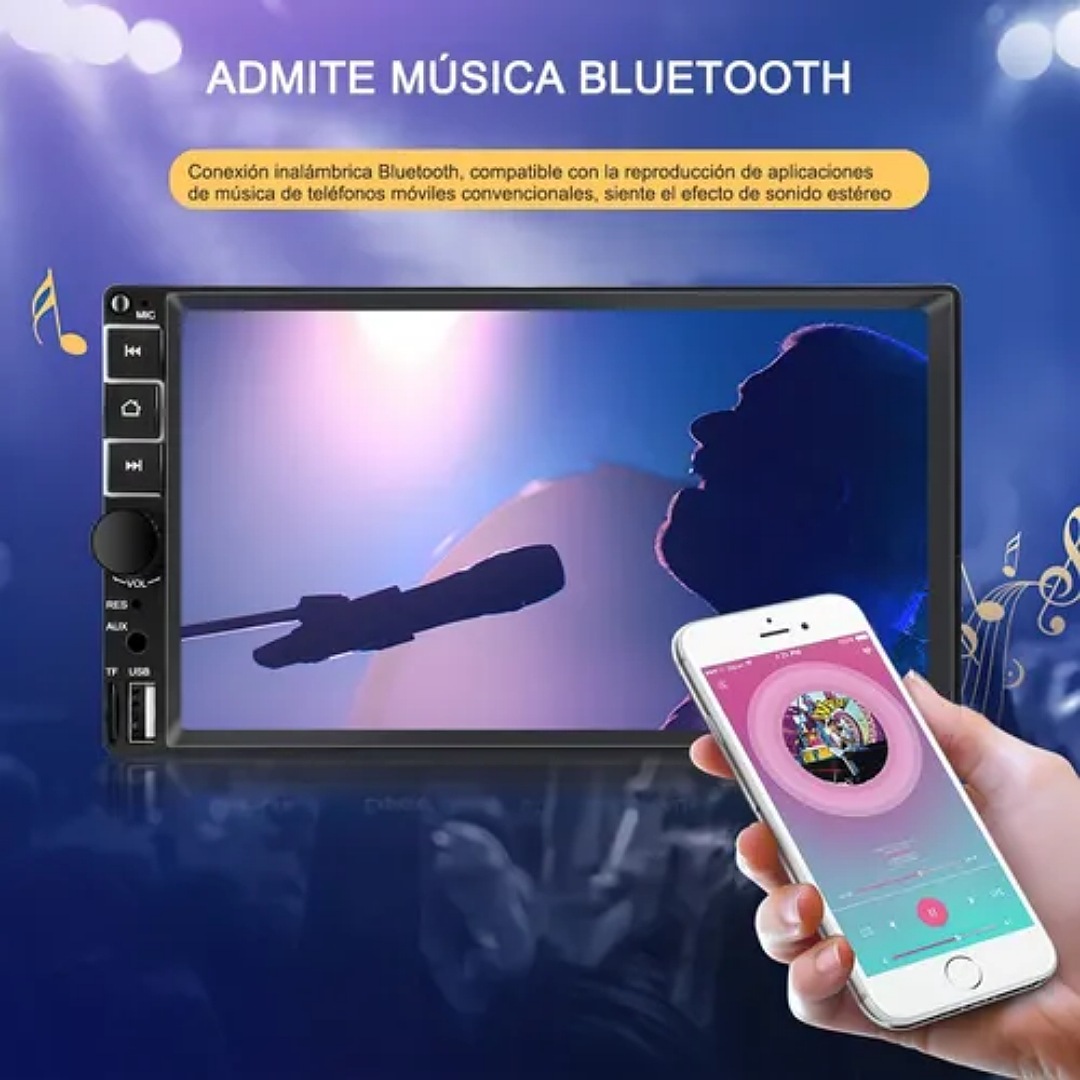 Autoestereos Pantalla Coche Bluetooth Remoto Volante Camara