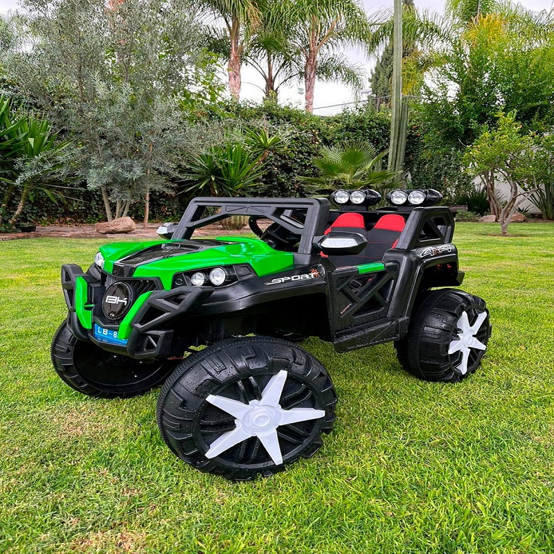 Carro CAMIONETA eléctrico montable PROseries piel con control remoto - Verde