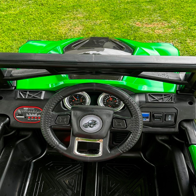 Carro CAMIONETA eléctrico montable PROseries piel con control remoto - Verde