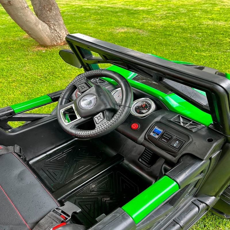 Carro CAMIONETA eléctrico montable PROseries piel con control remoto - Verde