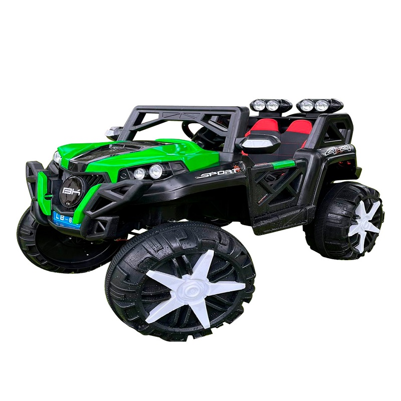 Carro CAMIONETA eléctrico montable PROseries piel con control remoto - Verde