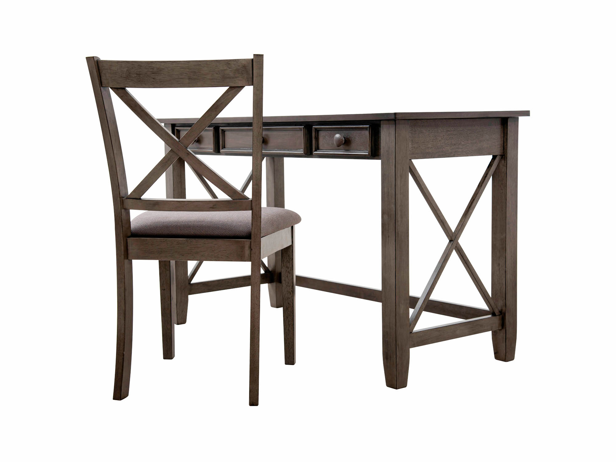 Escritorio Diego de Madera color Gris con Silla