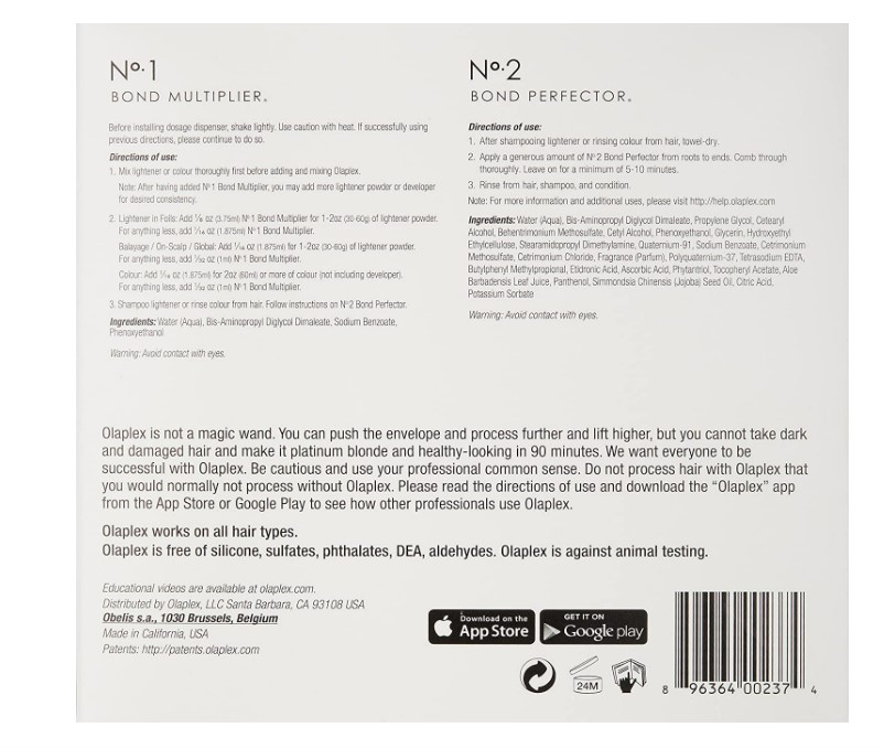 Kit de Viaje Olaplex No. 1 Y 2 100 Ml Original