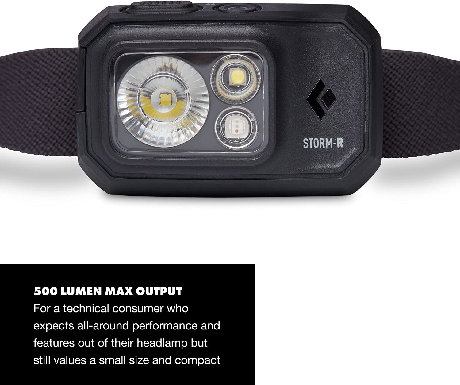 Black Diamond Equipment - Storm 500-R - Linterna frontal - Negro