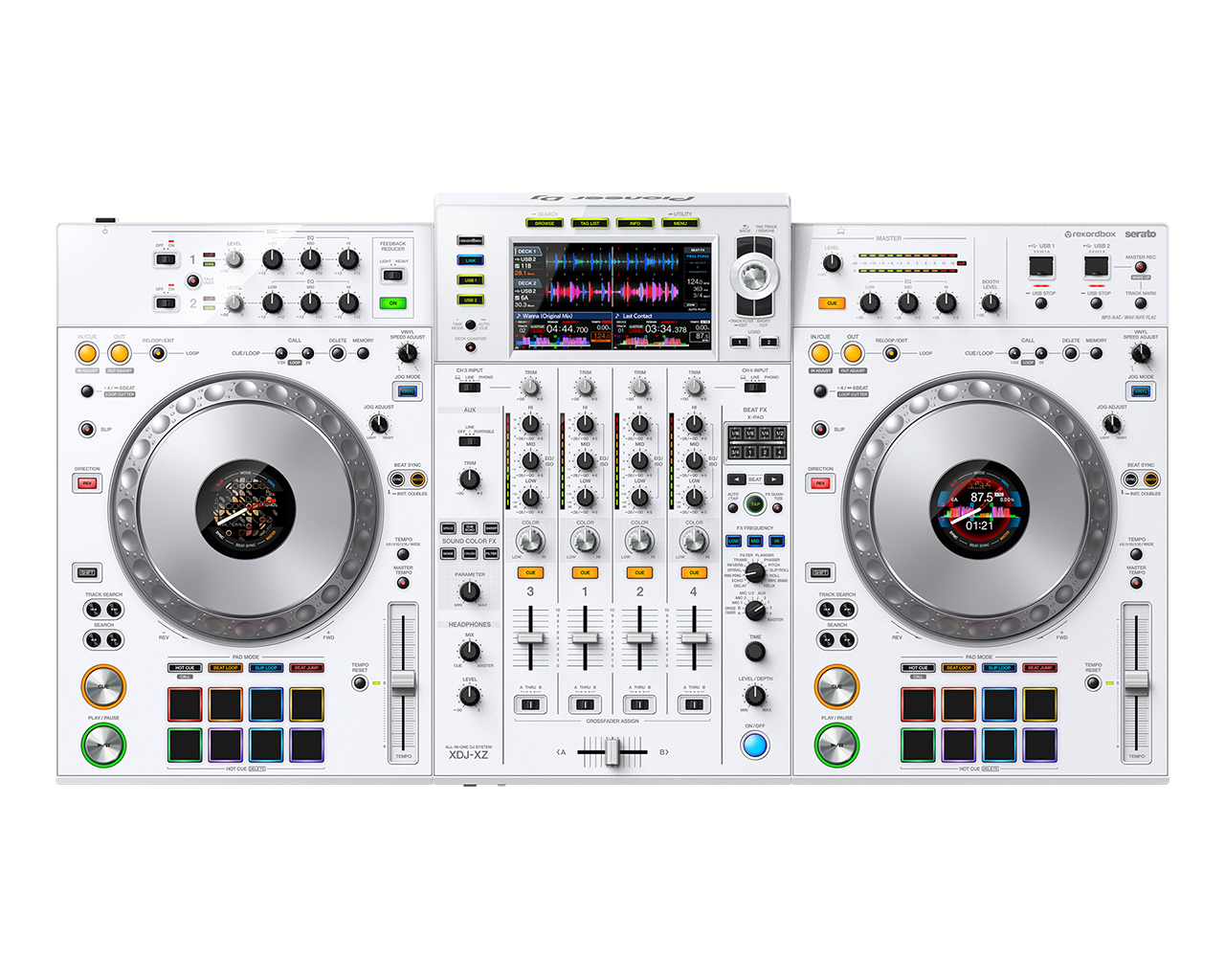 Controlador DJ 4 Canales Profesional Para Serato Pioneer XDJ XZ Blanco