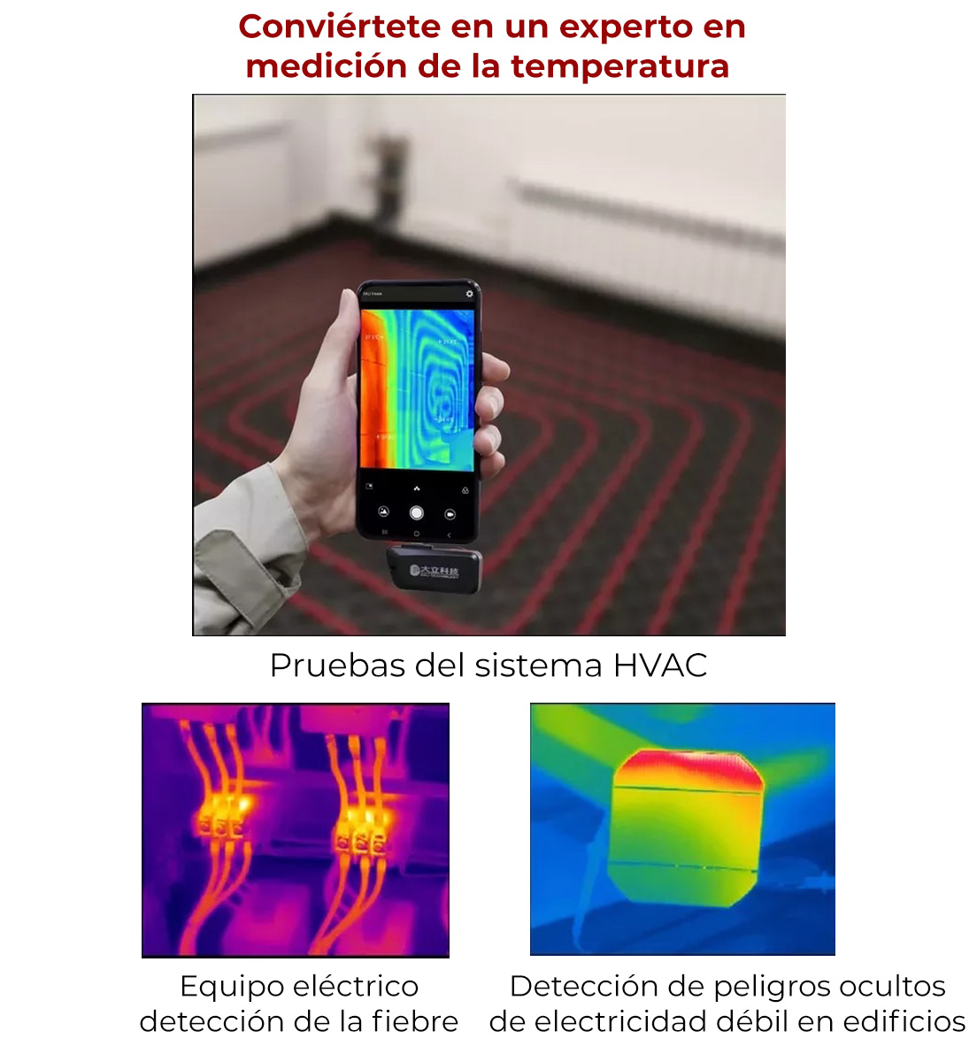 Cámara Térmica Visión Nocturna Dali V16 para Smartphone