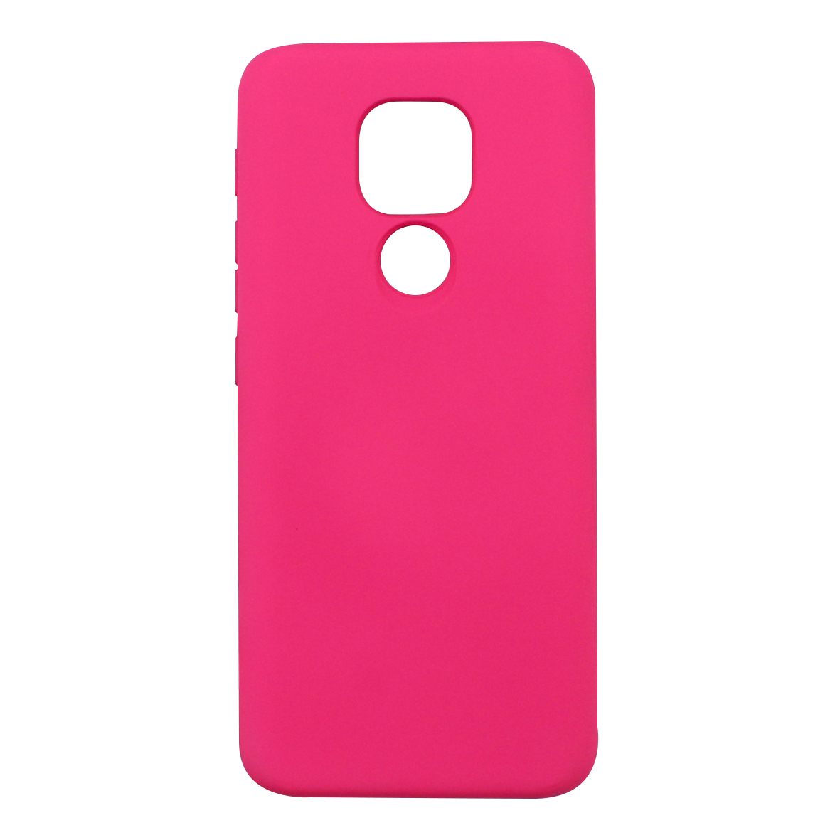 Funda Case Triche para Motorola MOTO G9 PLAY | MOTO E7 PLUS Diseño Silicon Liso Color Rosa Neon