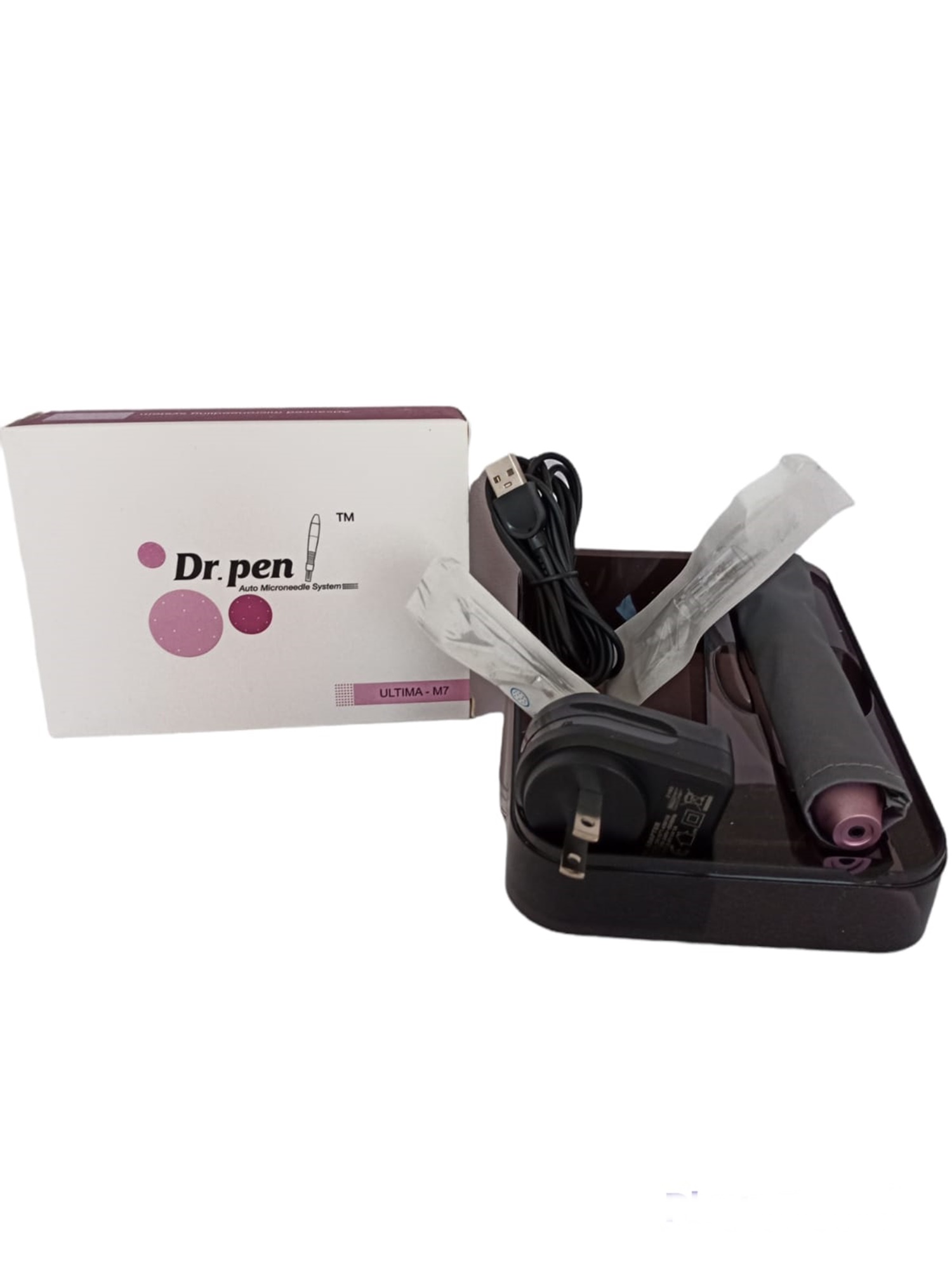 Dermapen Microagujas Con 2 Cartuchos de 12 agujas Profesional Inalámbrico Eléctrico Ultima M7 Derma Pen Kit de Herramientas Antienvejecimiento el Cuidado de la Piel