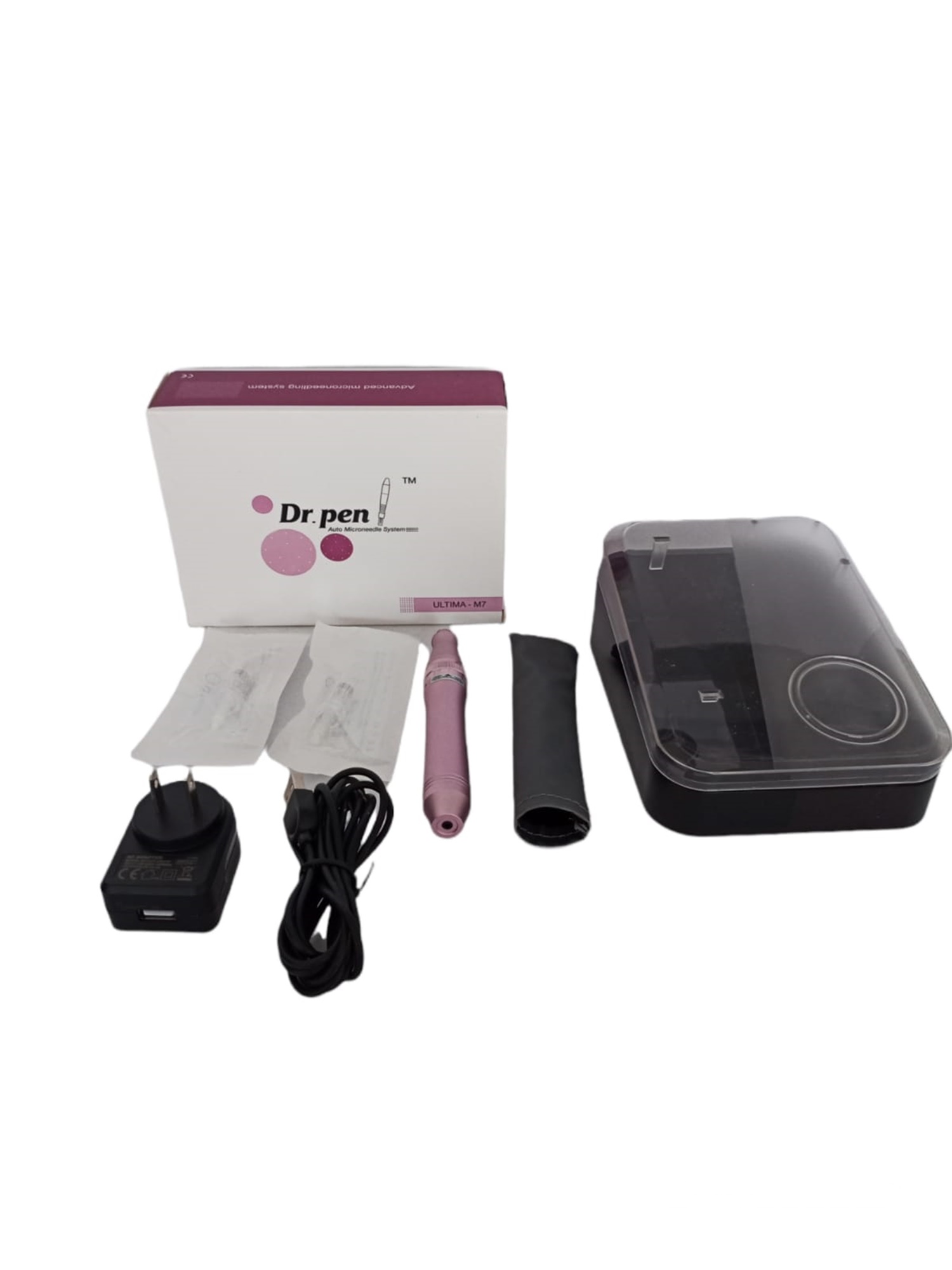 Dermapen Microagujas Con 2 Cartuchos de 12 agujas Profesional Inalámbrico Eléctrico Ultima M7 Derma Pen Kit de Herramientas Antienvejecimiento el Cuidado de la Piel