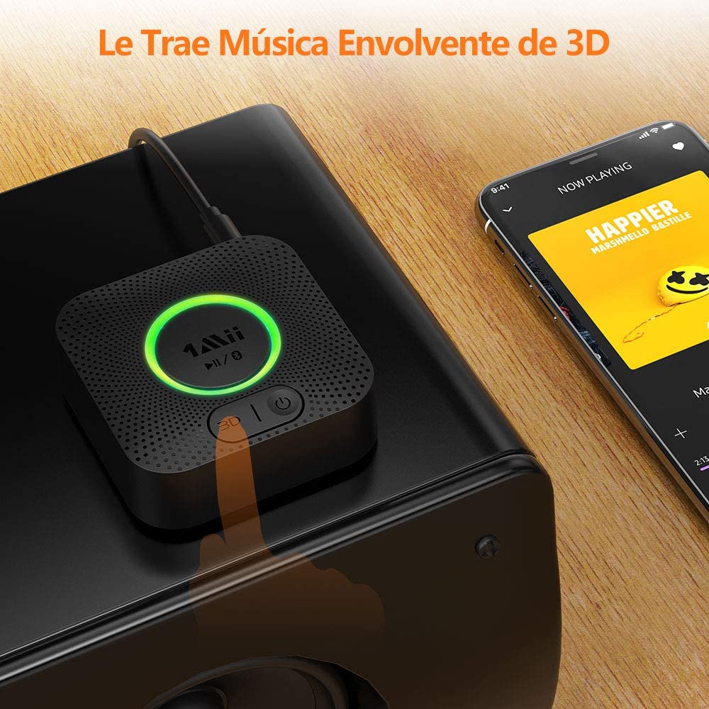 Receptor Bluetooth 5.0 De largo alcance HiFi para Estereo Hogar Salida AUX 3.5mm RCA 