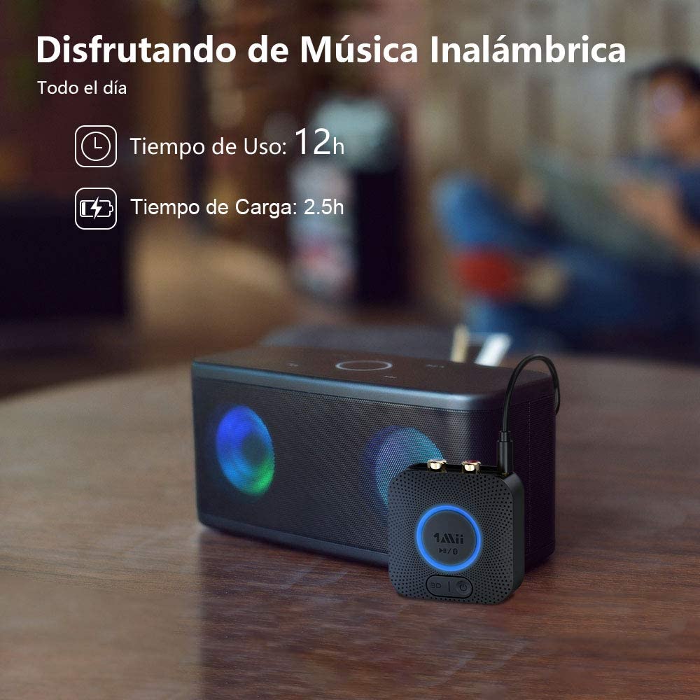 Receptor Bluetooth 5.0 De largo alcance HiFi para Estereo Hogar Salida AUX 3.5mm RCA 