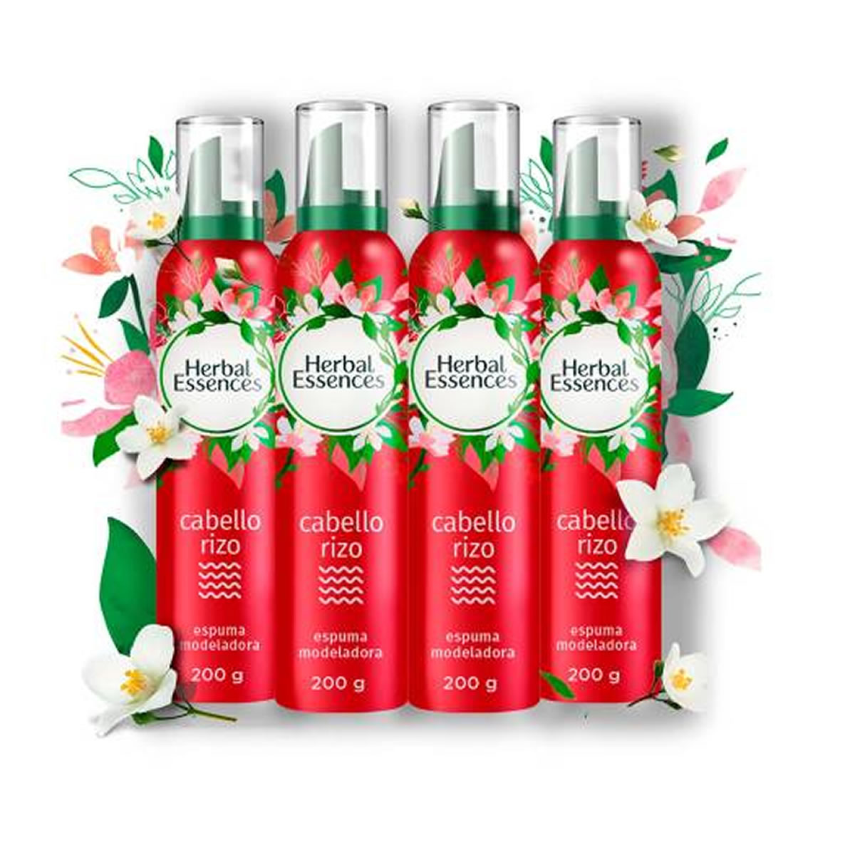 Mousse Cabello Rizo 4 Pz 200 g Herbal Essences 980027117 SMS