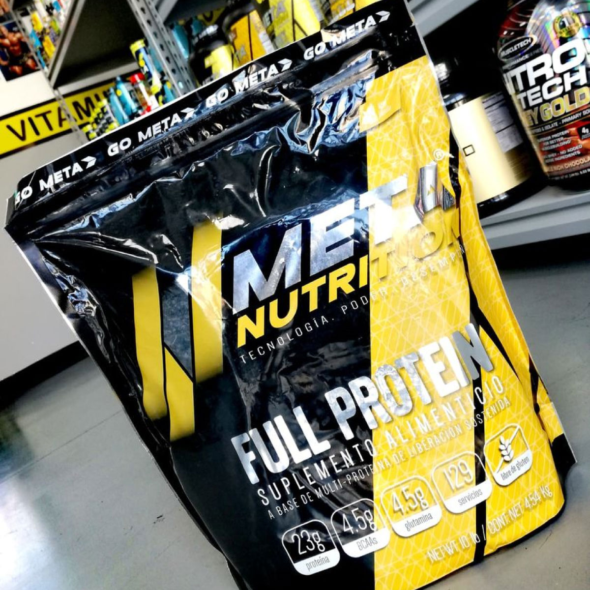 Proteina Meta Nutrition Full Protein 10 lbs 129 Serv. - Power Chocolate