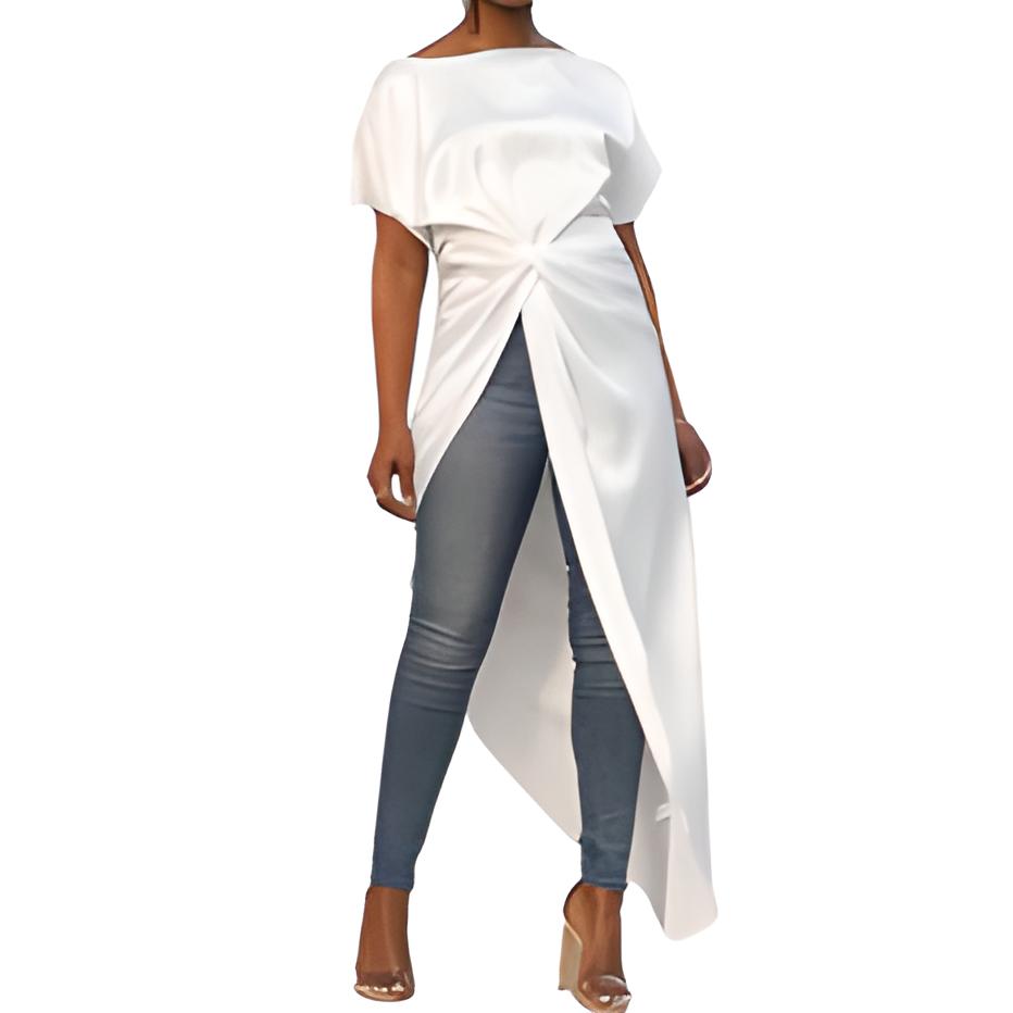 Maxi blusa con nudo en la cadera Xally