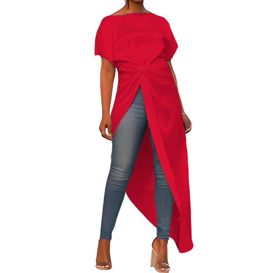Maxi blusa con nudo en la cadera Xally