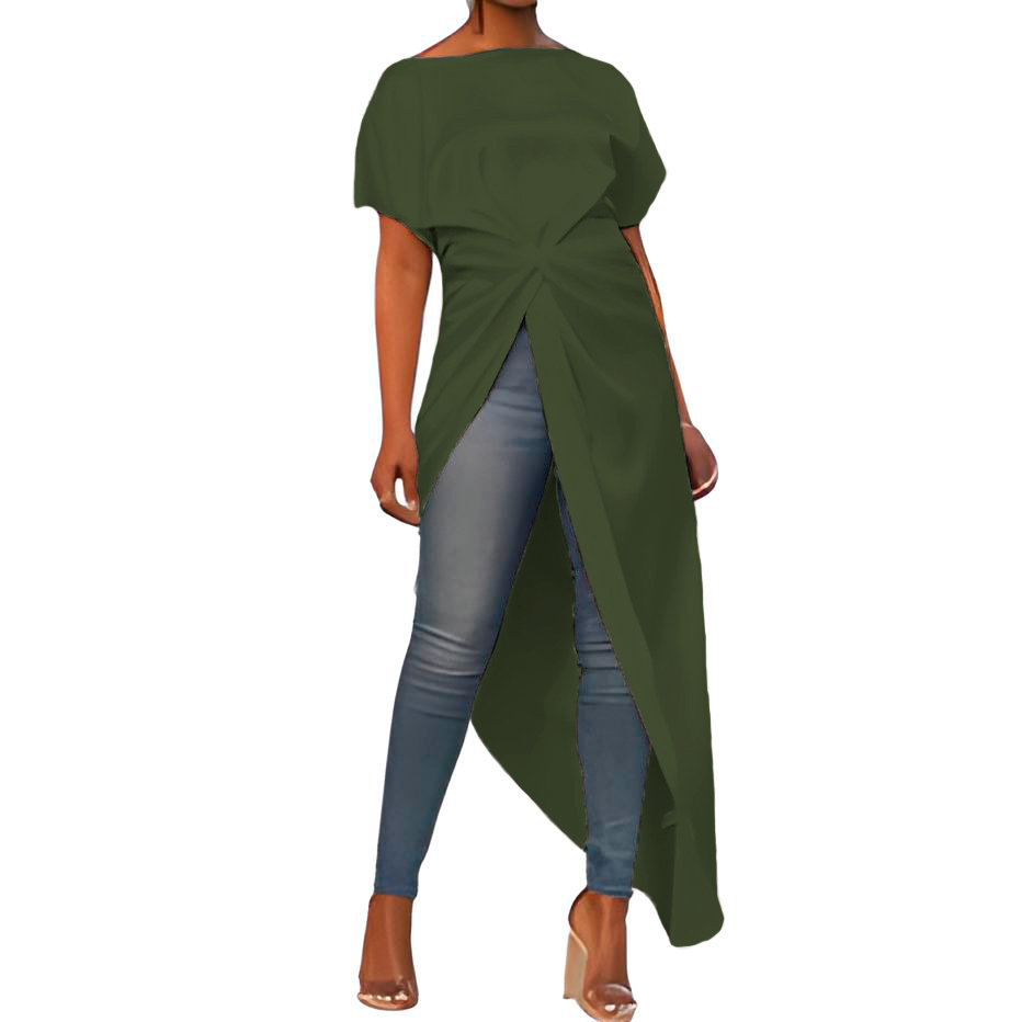 Maxi blusa con nudo en la cadera Xally