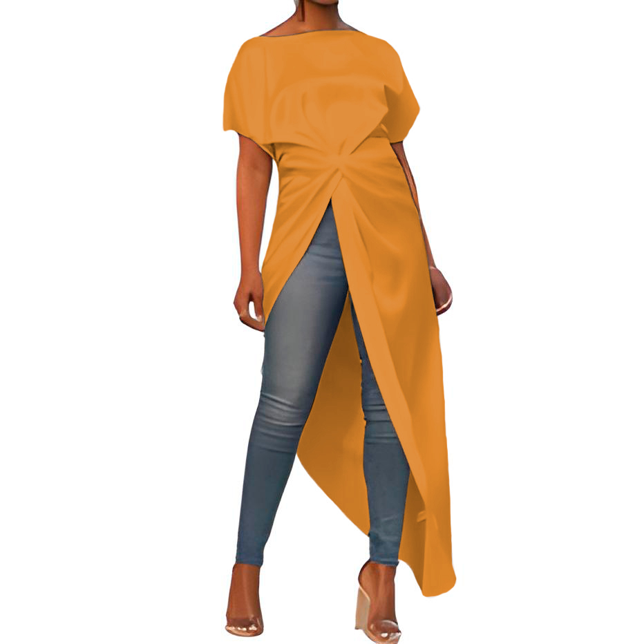 Maxi blusa con nudo en la cadera Xally