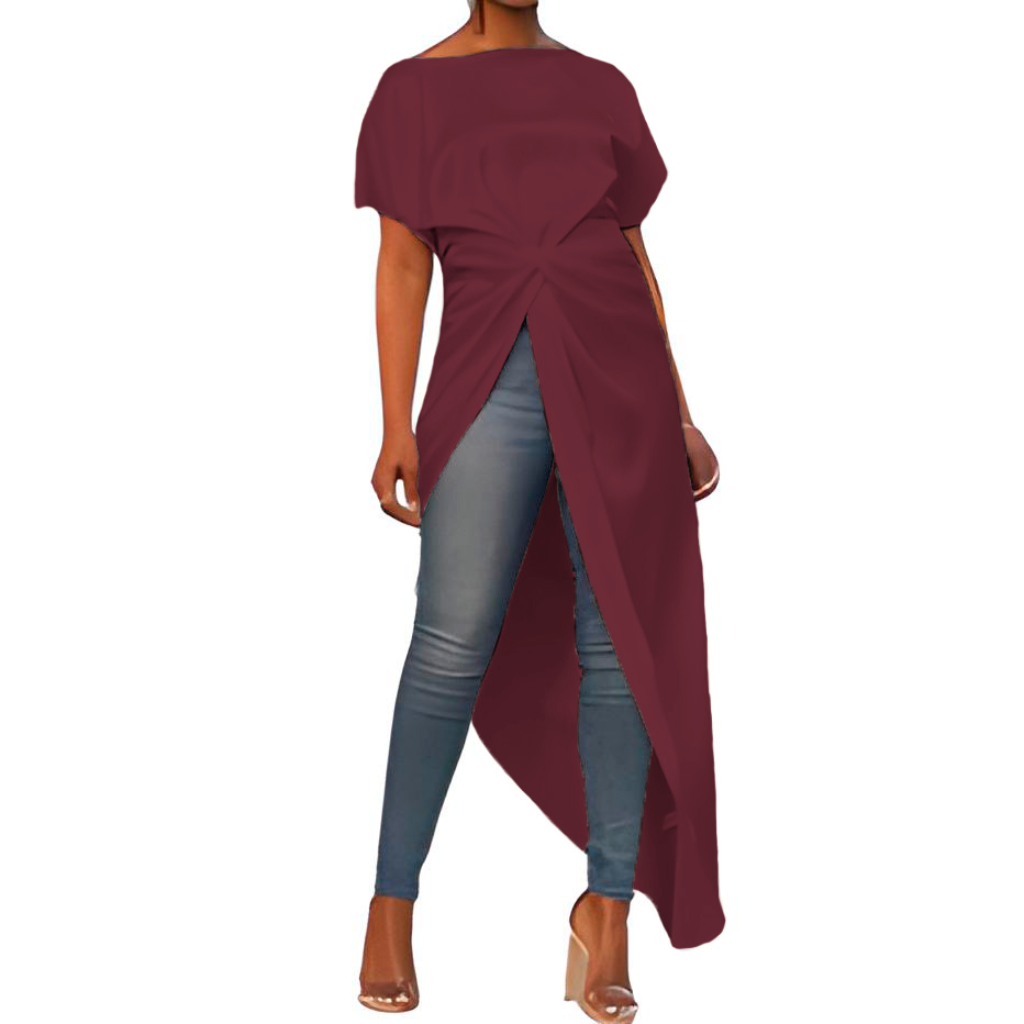 Maxi blusa con nudo en la cadera Xally