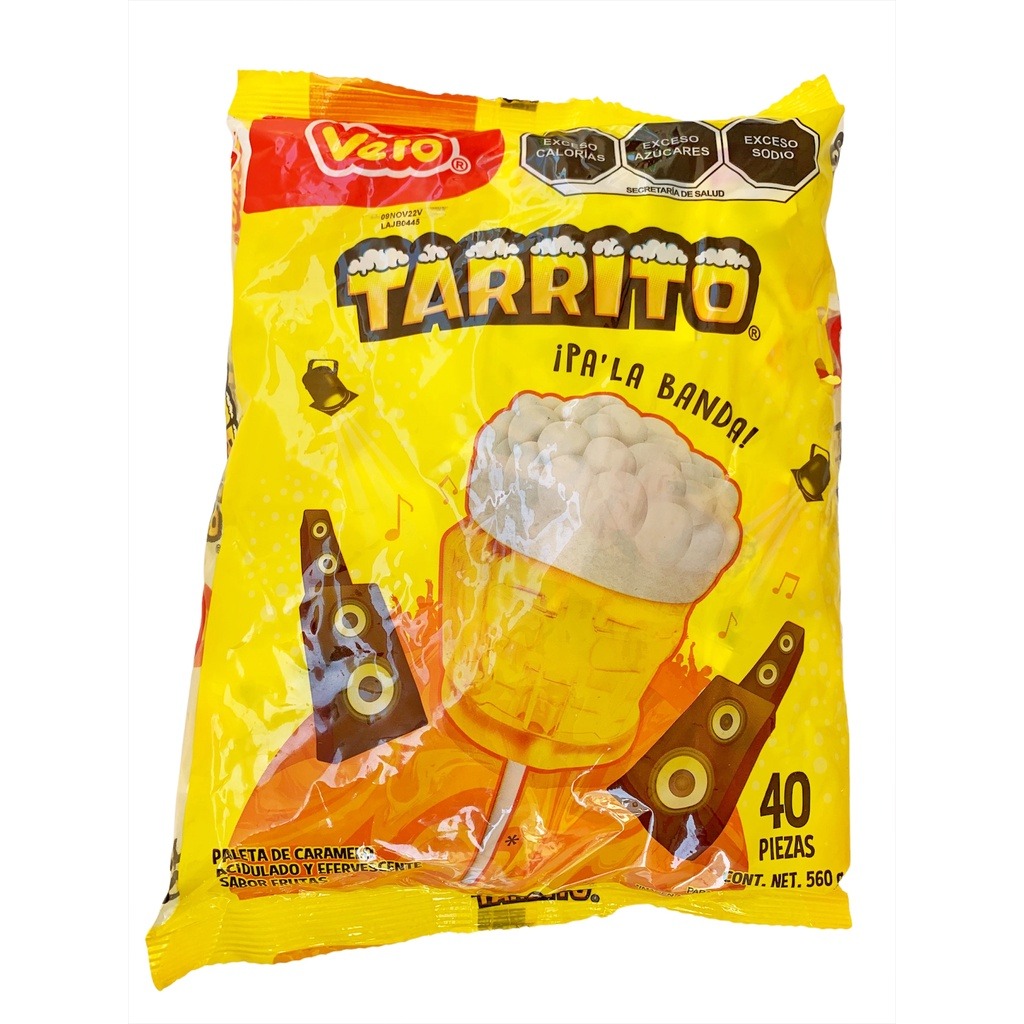 Paleta Tarrito Cerveza - Caramelo Macizo Vero 40 pzs