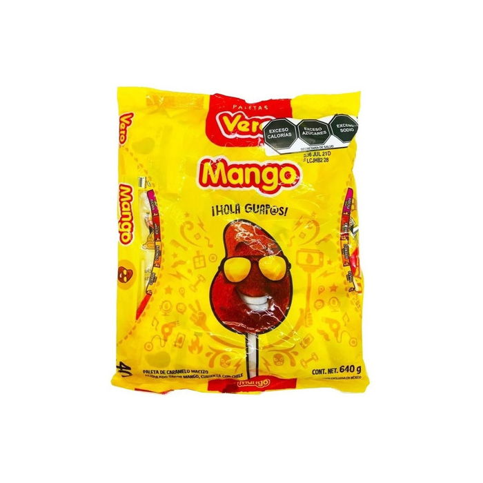 Paleta Caramelo Vero Mango Chile 40 pzs