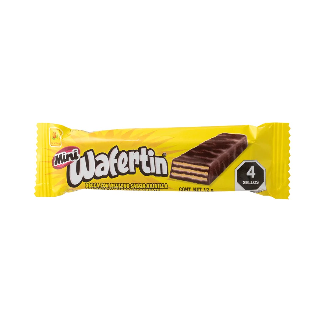 Chocolate Mini Wafertin De La Rosa 50pzs