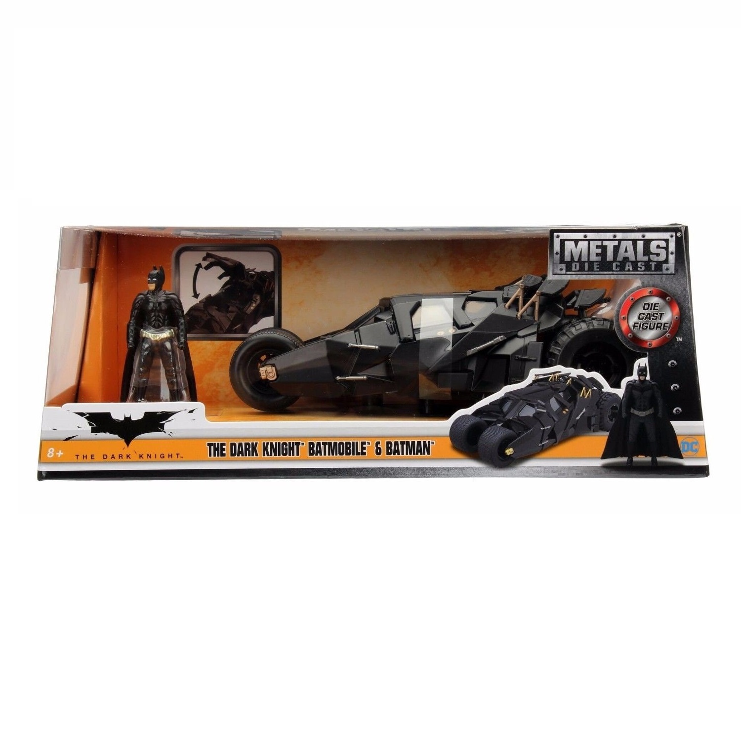 Batimovil Dark Knight con Figura de Batman Tumbler DC Comics Jada Toys Escala 1:24