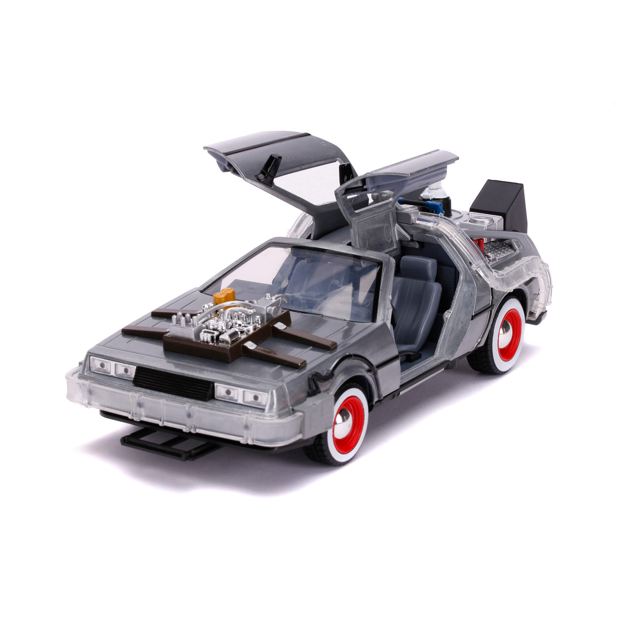 Delorean Time Machine 3 con Luz Volver Al Futuro Back To The Future Jada Toys Escala 1:24