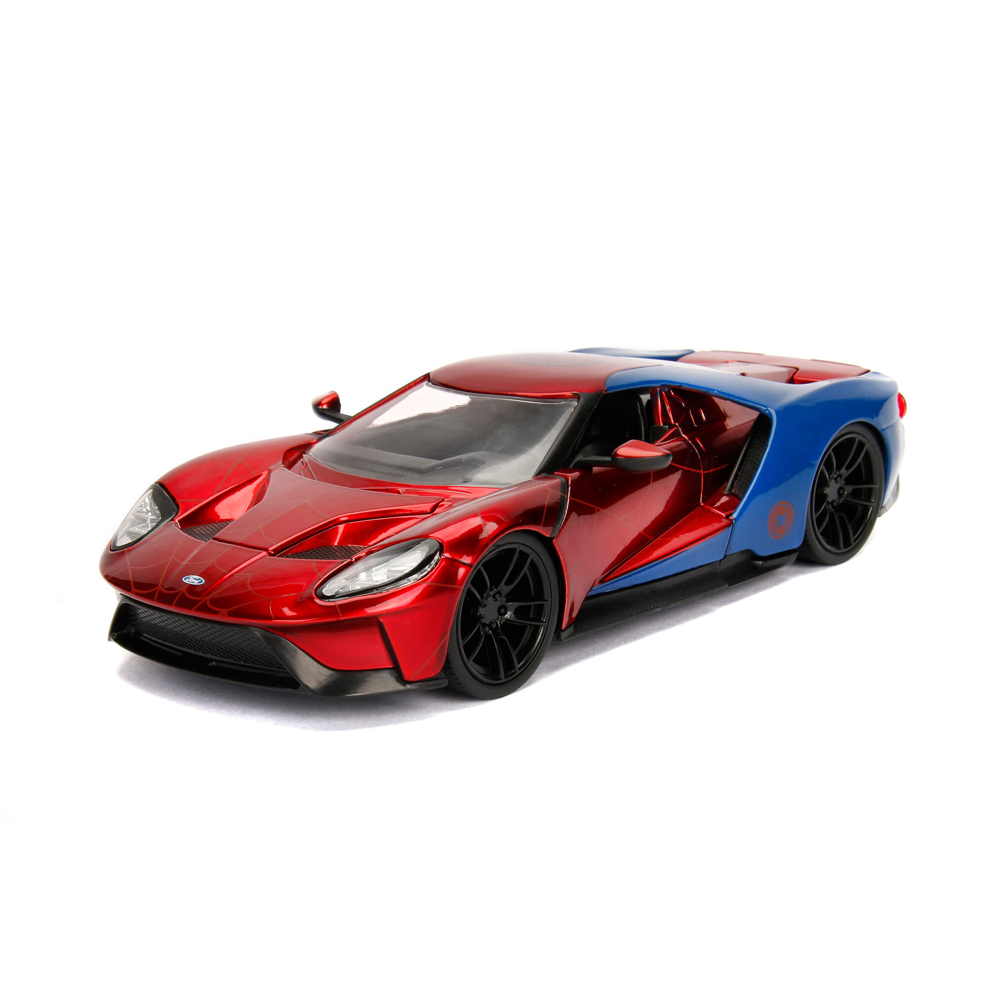 2017 Ford GT con Figura Spider-Man Marvel SPIDERMAN Avengers Jada Toys Escala 1:24