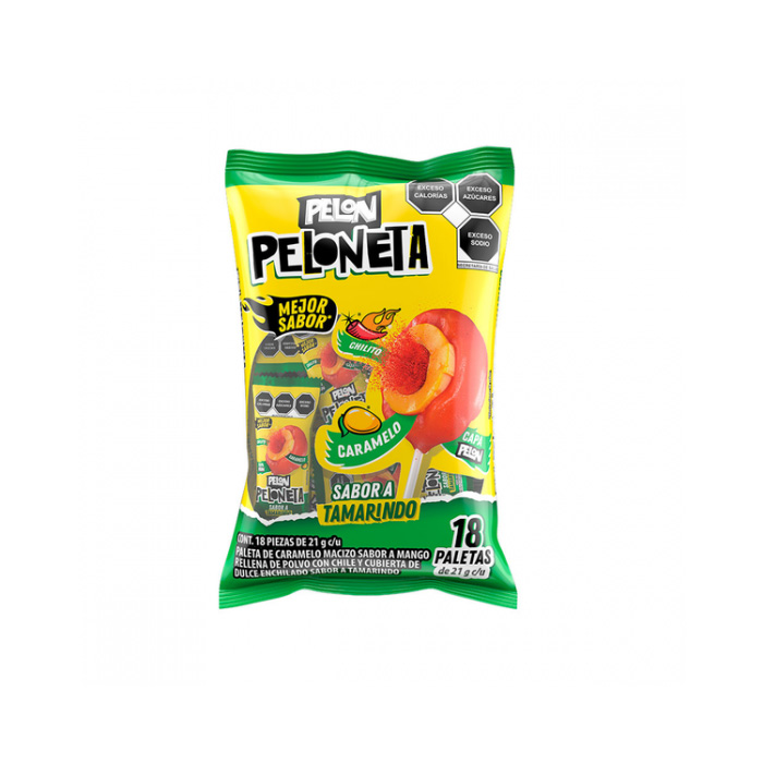 Pelón Peloneta 18 piezas Paleta Con Tamarindo