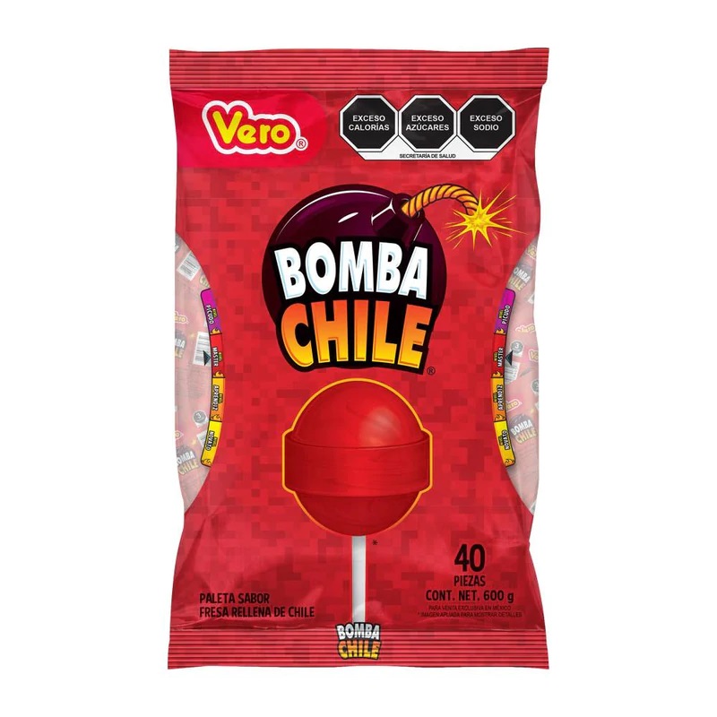 Bolsa 40 piezas Paleta Bomba Chile