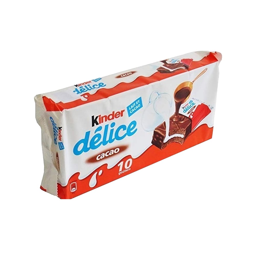 Pastelito Kinder Delice Chocolate 10 pzs de 39gr c/u