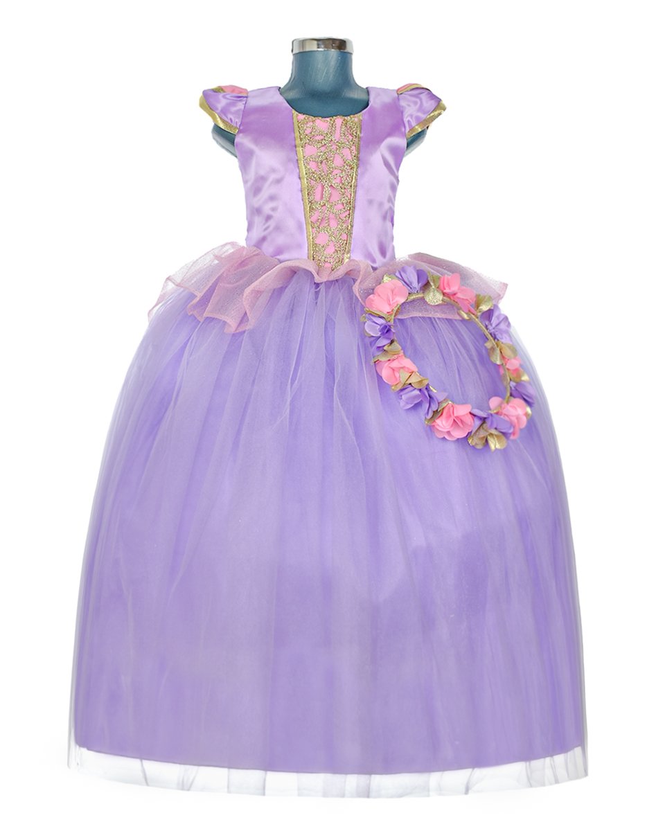 Disfraz Vestido Rapunzel Niña Princesa Enredados Elegante