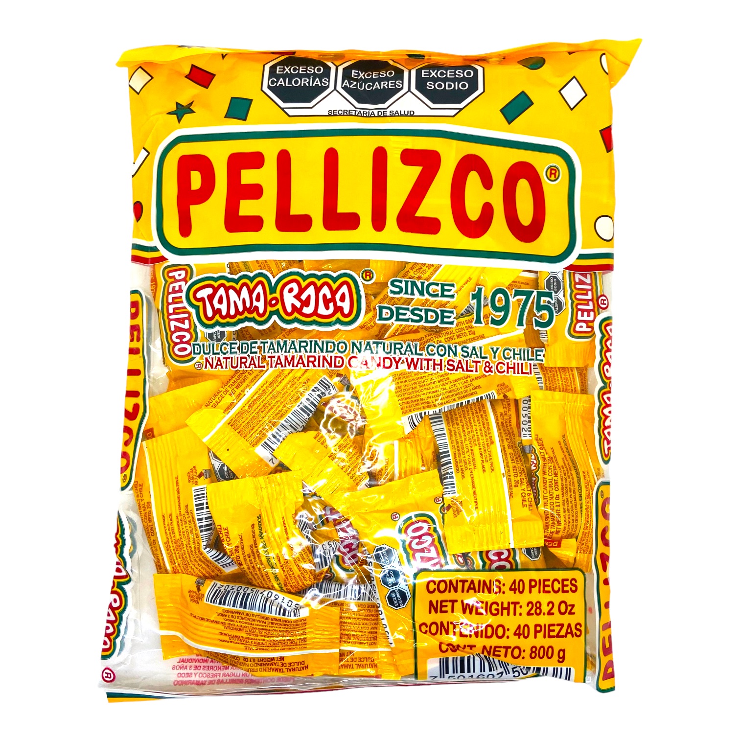 Dulce Tamaroca Tamarindo Natural Pellizco Bolsa 40 pzs