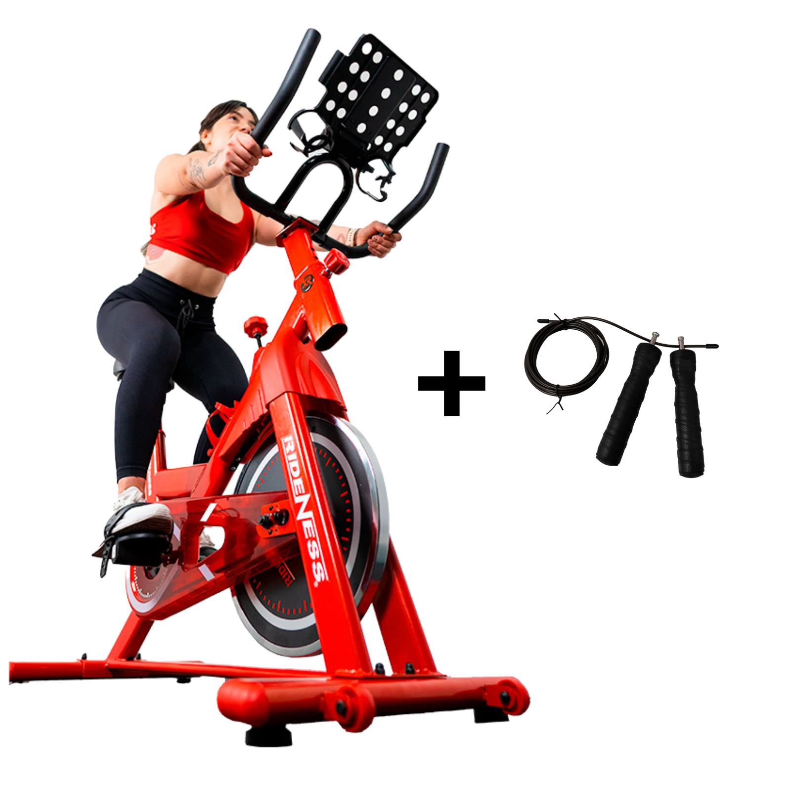 Bicicleta Spining fija Estática Lite ROJA