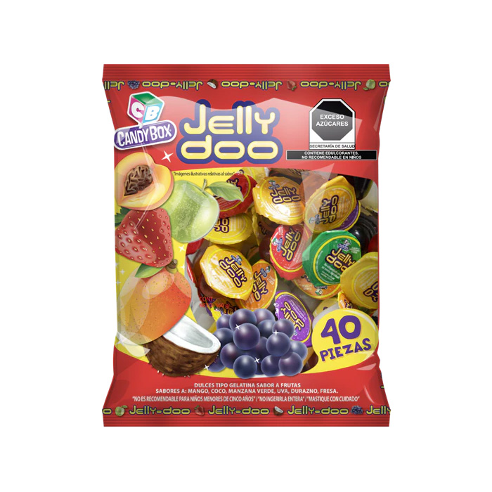 Mini Gelatina Jelly Doo Bolsa 40pzs