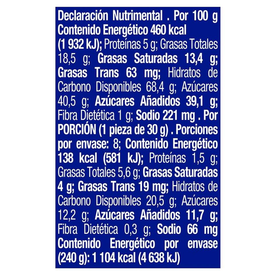 Galleta Mamut con Malvavisco y Cubierta de Chocolate Gamesa 8 paketines de 30gr