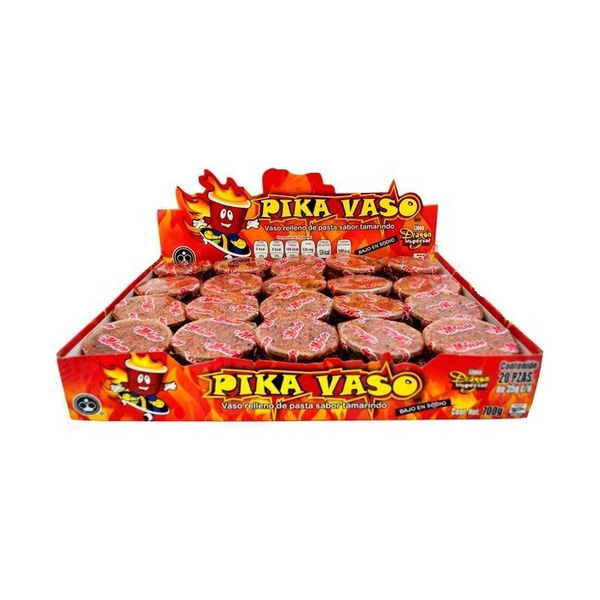 Dulce de Tamarindo Pika Vaso Dragon 20pzs de 35gr c/u