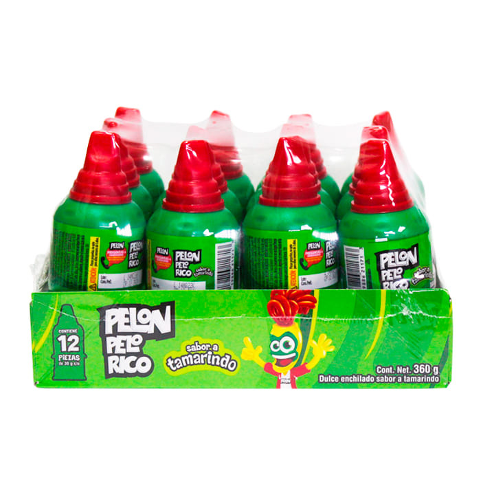 Caja 12 piezas Pelón Pelo Rico Tamarindo Natural Tradicional