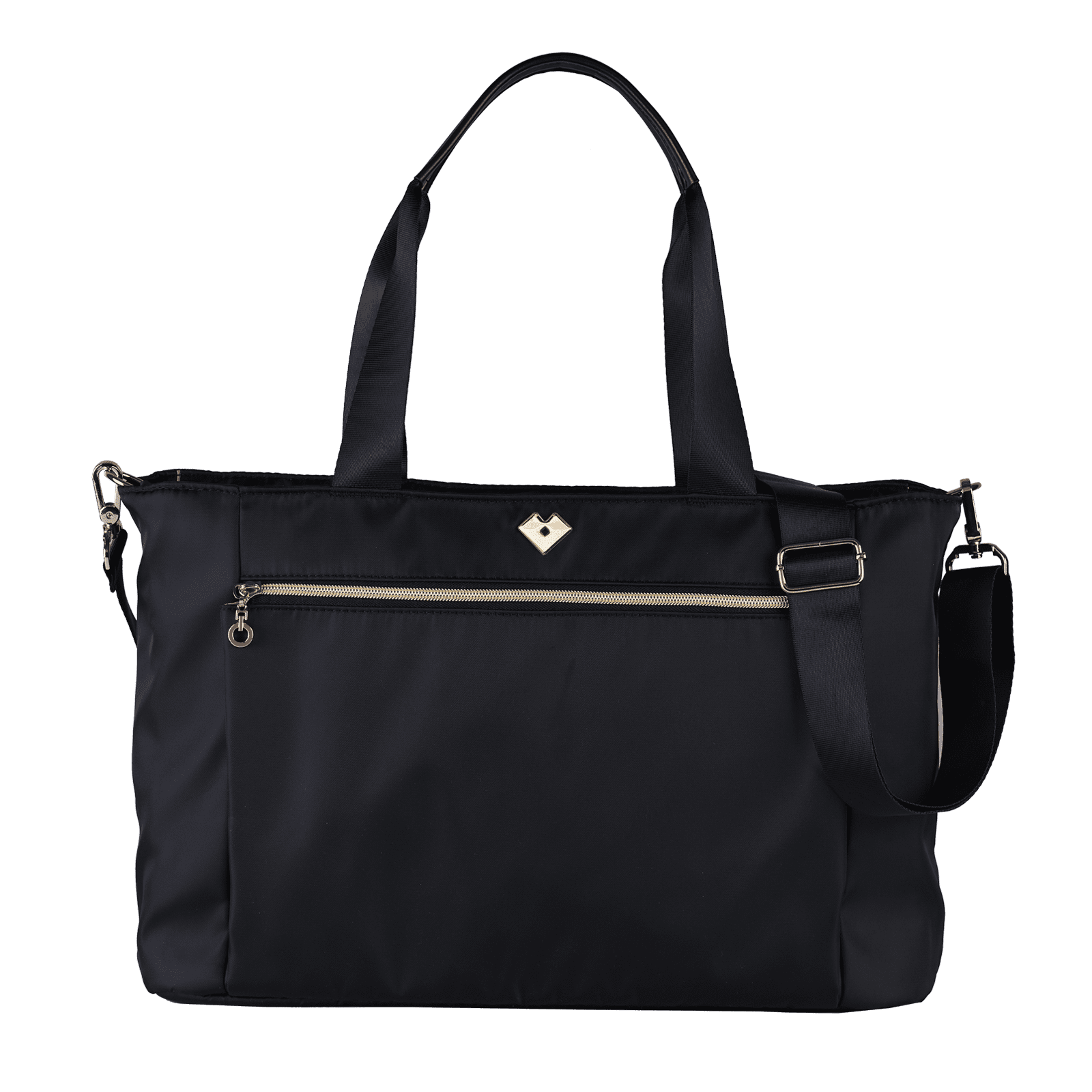 LuckyLy Bolsa para Laptop Mujer hasta 16 Pulgadas, Moderna con Múltiples Compartimentos, Modelo Tanya, Negro